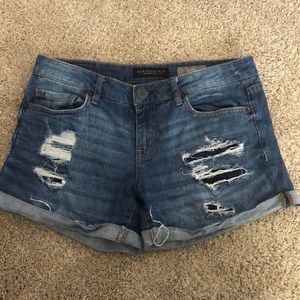 Aeropostale Size Four Denim Shorts with Rips